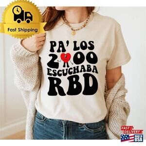 Rebelde Shirt 2000S Escuchaba Rbd  Tour Bad Bunny Graphic Tee